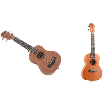 

Bws Est & 1988 21 Inch Soprano Ukulele Uke Sapele 15 Fret Four Strings Brown & Concert Ukulele 23 Inch Mahogany Wood