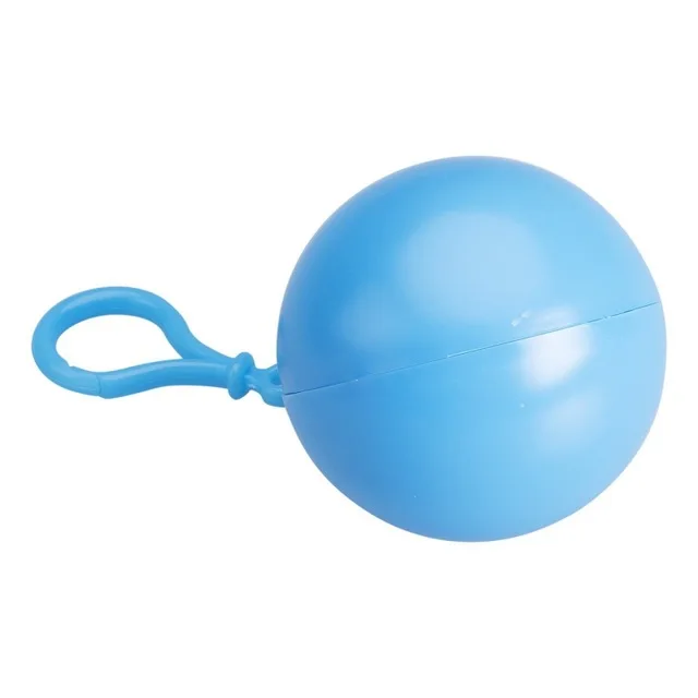 1 шт. унисекс портативный дождевик пончо водонепроницаемый плащ с капюшоном снаружи походный Кемпинг брелок мяч практичный портативный - Цвет: blue
