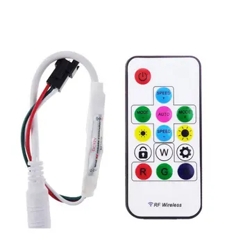 

14-Key RGB Wireless Remote Mini RF LED Controller Dc 5V -24V For WS2812 WS2811 5050 3528 LED Strip