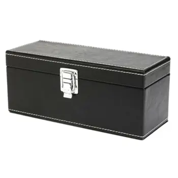 

High Quality Storage Box Case Black Faux Leather Holder Storage Boxes For NGC PCGS ANACS Certified Coin Holders Slabs