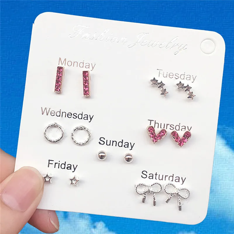 Женские серьги-гвоздики в Корейском стиле простые Висячие серьги для