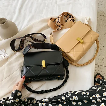 

Fashion Wide Shoulder Strap Women's Bag 2020 New Versatile Messenger Bag Single Shoulder French Underarm Bag