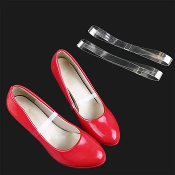 

1 Pair Clear Shoe Straps Transparent Shoe Bands Elastic Anti Loose Bands for Women Loose Shoes High Heeled Shoes