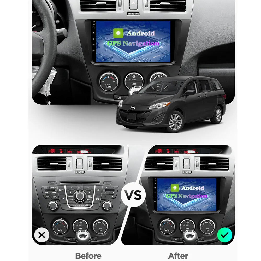 Для Mazda 5 2010 2015 Aftermarket GPS навигация Авторадио 2 Din Автомобильный Радио