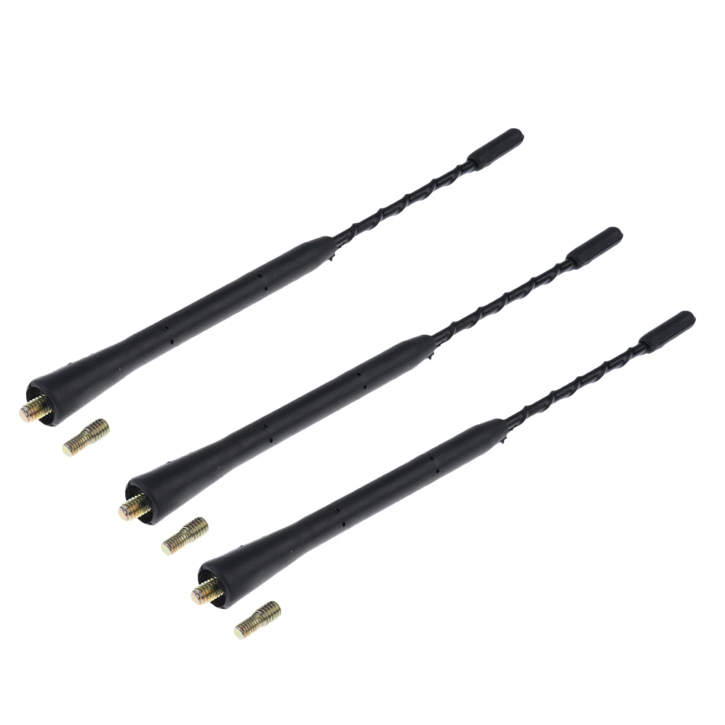 MagiDeal 3x9 ''крыша винтовой монтаж AM/FM Stubby антенна черный