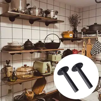 

1pair Wall Mounted Shelf Bracket Heavy Duty Scaffold Board Floating Bracket Rustic vintage Iron Support Bracket 15/20/25/30/35cm