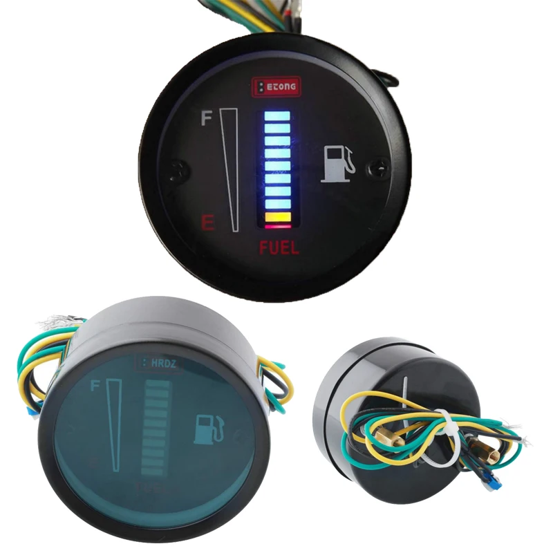 

Car-styling Universal Car Motor 2" 52mm Fuel Meter LED Digital Display 12V System Fuel Gauge for YAMAHA KAWASAKI Zx6r
