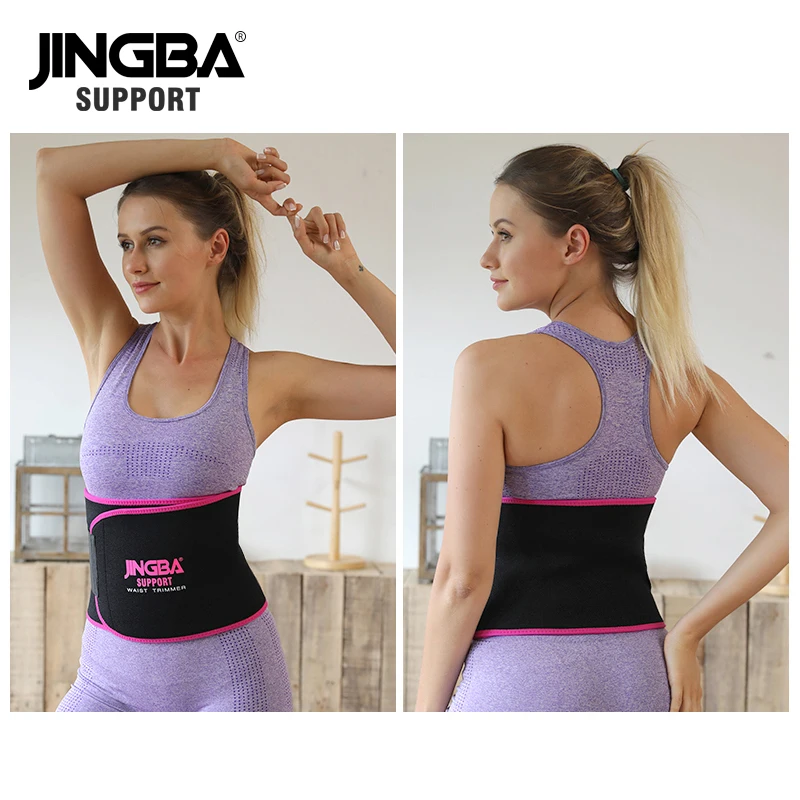 JINGBA SUPPORT Men and Women Sport Waist belt Support Neoprene Body Shaper  waist trimmer Fitness Sweat belt Slimming Strap