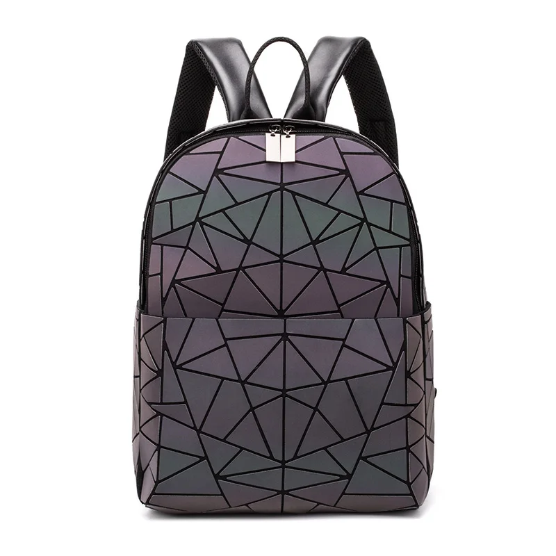 LOVEVOOK, женский рюкзак, школьная сумка для девочек-подростков, Большой Вместительный складной рюкзак, геометрический, светящийся, голографический, освежающий - Цвет: pattern 1