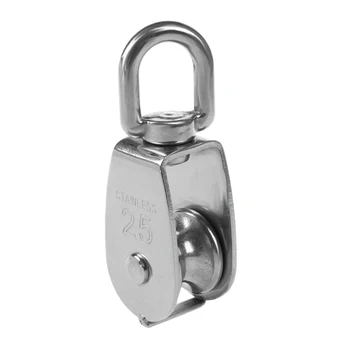 

25mm Rotatable Stainless Steel Wire Rope Single sheave pulley scooter
