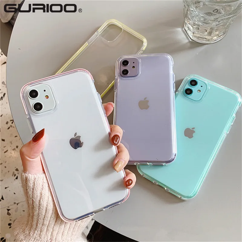 Shockproof Transparent Phone Cases For iPhone 11 Pro Max X XR XS Clear TPU Soft Back Cover Apple 7 8 6 6s Plus Case |