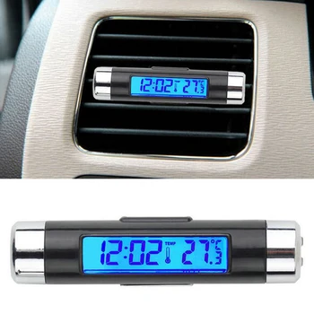 

Car Vehicle Digital LCD Display Thermometer Temperature Gauge Meter with Clock