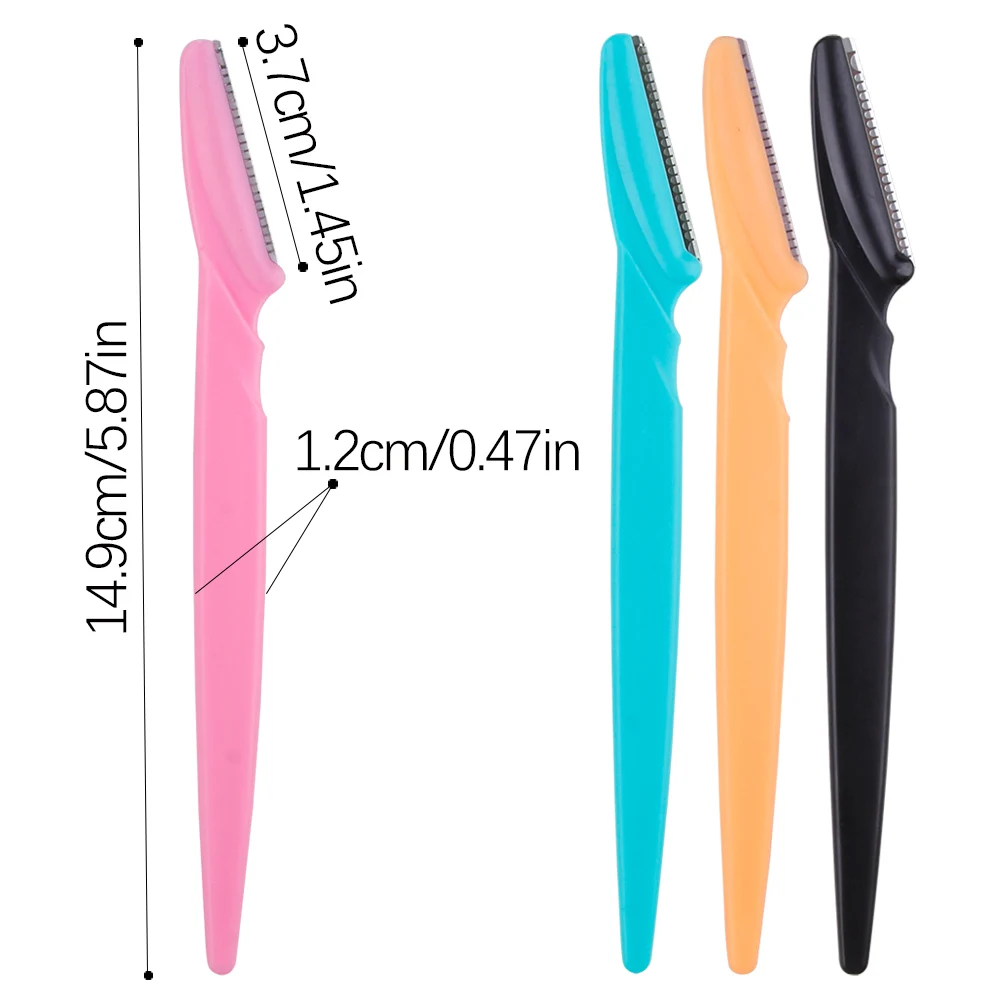 3/4/10Pcs Eyebrow Trimmer Scissors Shaver Blade Eye Brow Shaper Hair Remover Eyebrow Cutting Portable Women Beauty Makeup Tools images - 6