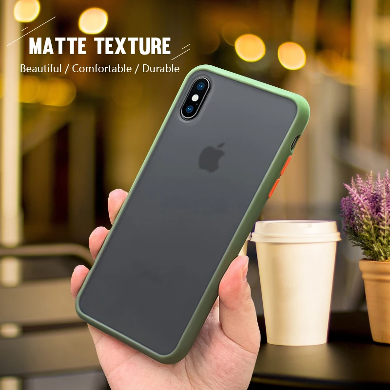 Матовый Жесткий чехол для телефона для iPhone 11 Pro Max XR XS X Чехол ударопрочный чехол s для iPhone 7Plus 6Plus 6S 7 8 Plus 7Plus задняя крышка