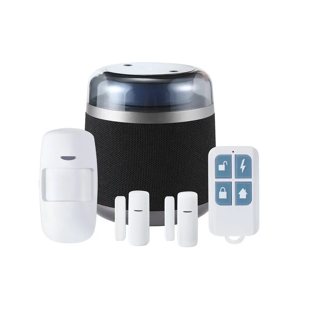

Smart Home Multi-function BT Speaker Alarm Set Wifi Alarm 433 Wireless Anti-theft Alarm for Home Security Alarm System Kits