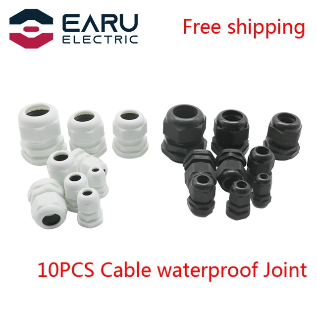 10PCS Waterproof Cable Gland Cable Entry IP68 PG7 PG9 PG11 PG13.5 PG16 PG19  PG21 PG25