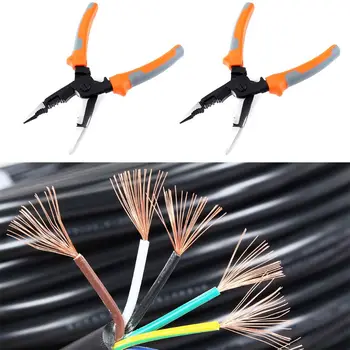 

8“ Automatic 5 in 1 Cable Needle Nose Wire Stripper Pliers Cutter Crimper Stripper Electrician Tools Self Adjusting