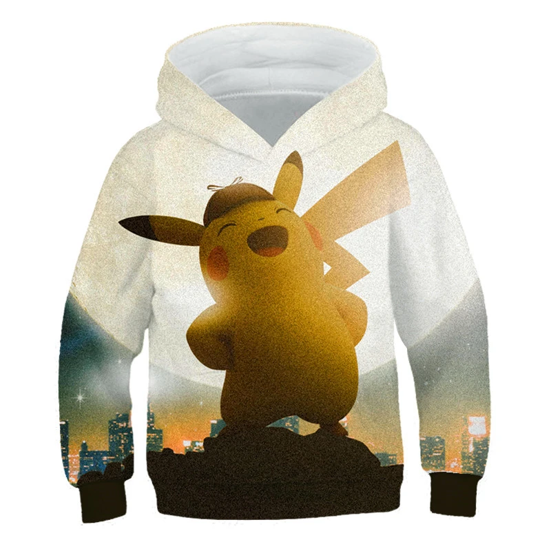 Sudadera para niños años Indumentaria de Pikachu niñas sudaderas de manga con capucha y sudaderas| - AliExpress