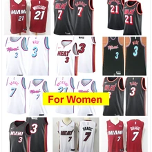 Майями Хассан Уайтсайд Горан драгич Dwyane Уэйд баскетбольные майки для женщин