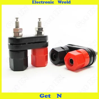 

10pcs/Pack N4*38 Terminal 4mm Dual Copper Terminal Block Connector Plug H-4018