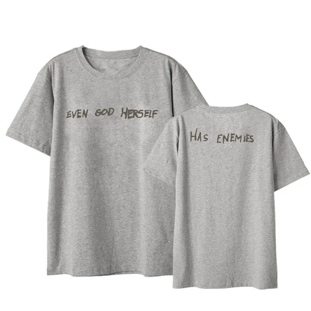 gray - style 3 Billie Eilish, футболка для мужчин и женщин, хип-хоп, уличная одежда, повседневная, розовая, красная, короткий рукав, крутая футболка, забавный рисунок, футболки для подростков, топы - Цвет: gray - style 3