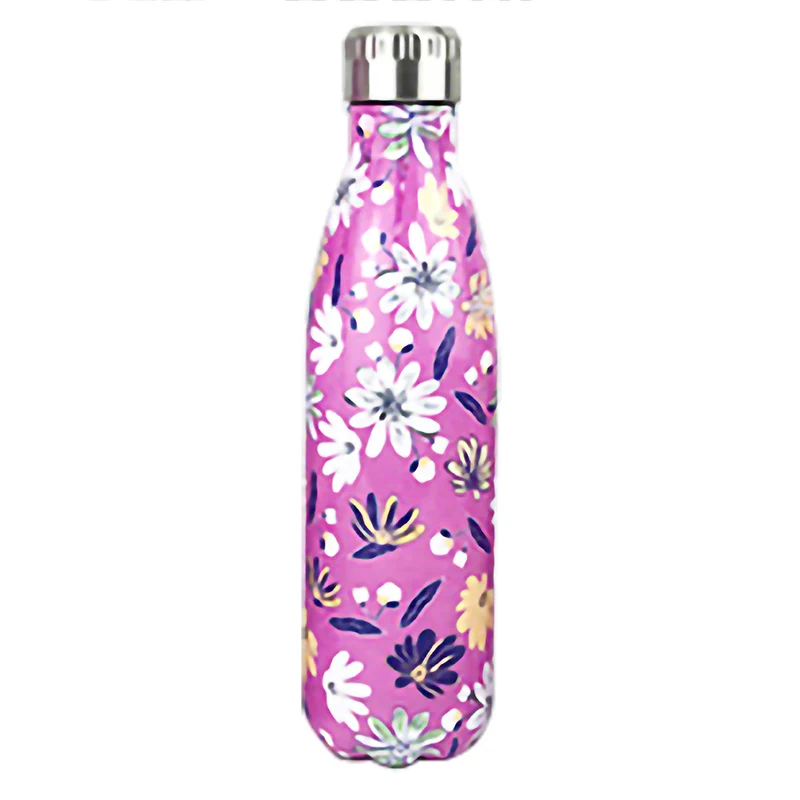 New Flamingo Floral Water Bottle BPA free Stainless Steel Thermos Bottle Gym Sport Travel Insulated Cup Mug Christmas Tumbler