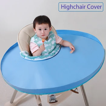 

Portable Baby Highchair Cover Children Eating Table Mat Waterproof Feeding Mat For Kids Anti-dirty Bib Feeding Accessories