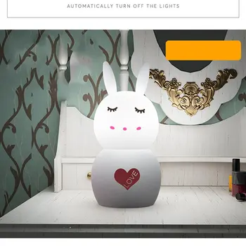 

Rechargeable Smart Night Light Rabbit Shape Lamp Smart Bedside Lamp Universal LED Desktop Lamp Durable Home Light