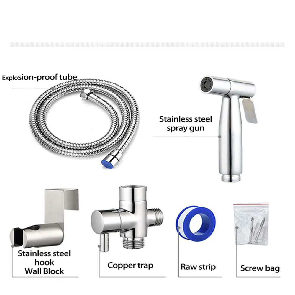 handheld bidet toilet nozzle set bathroom laundry handheld shower head