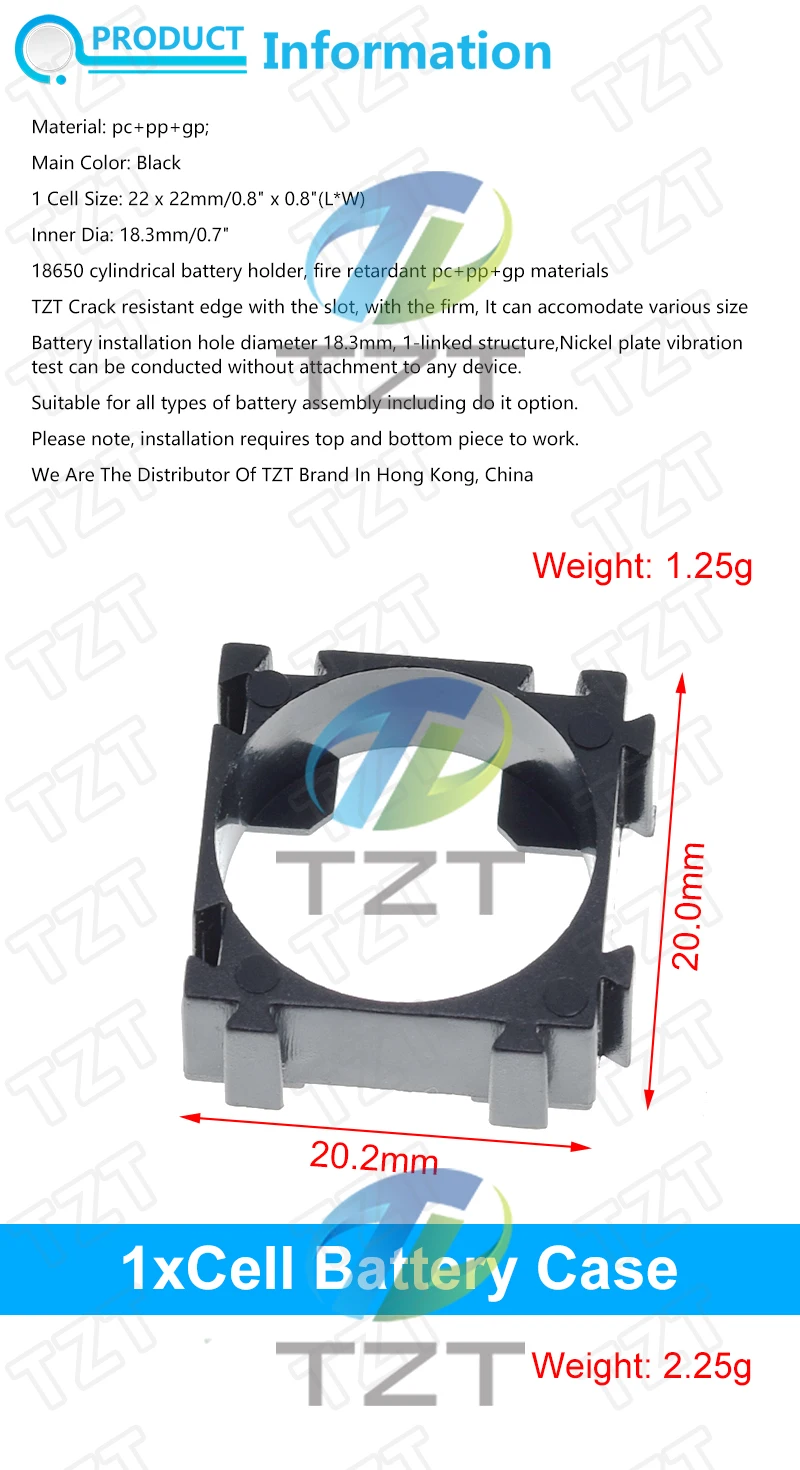 Kunststoff 1 2 3 Zelle 18650 Batterie halter Halterung zylindrische Batterien Pack Befestigung Anti-Vibrations-Fall Aufbewahrung sbox für DIY – Detail 3