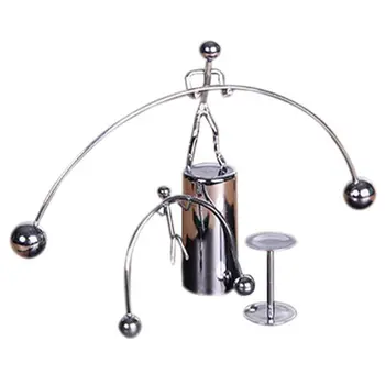 

18X11Cm/7X7Cm Balance Perpetual Motion Weightlifting Iron Man Toy Pendulum Newton For Home Office Table Decoration