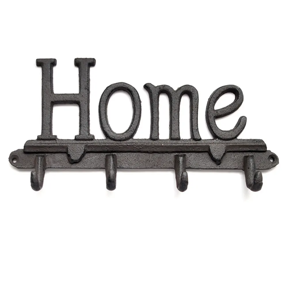 Hanger Bag Key Hook Wall Mounted Cast Iron Home Rack Decorative Holder Organizer Rustic Western Hat - Цвет: HOME