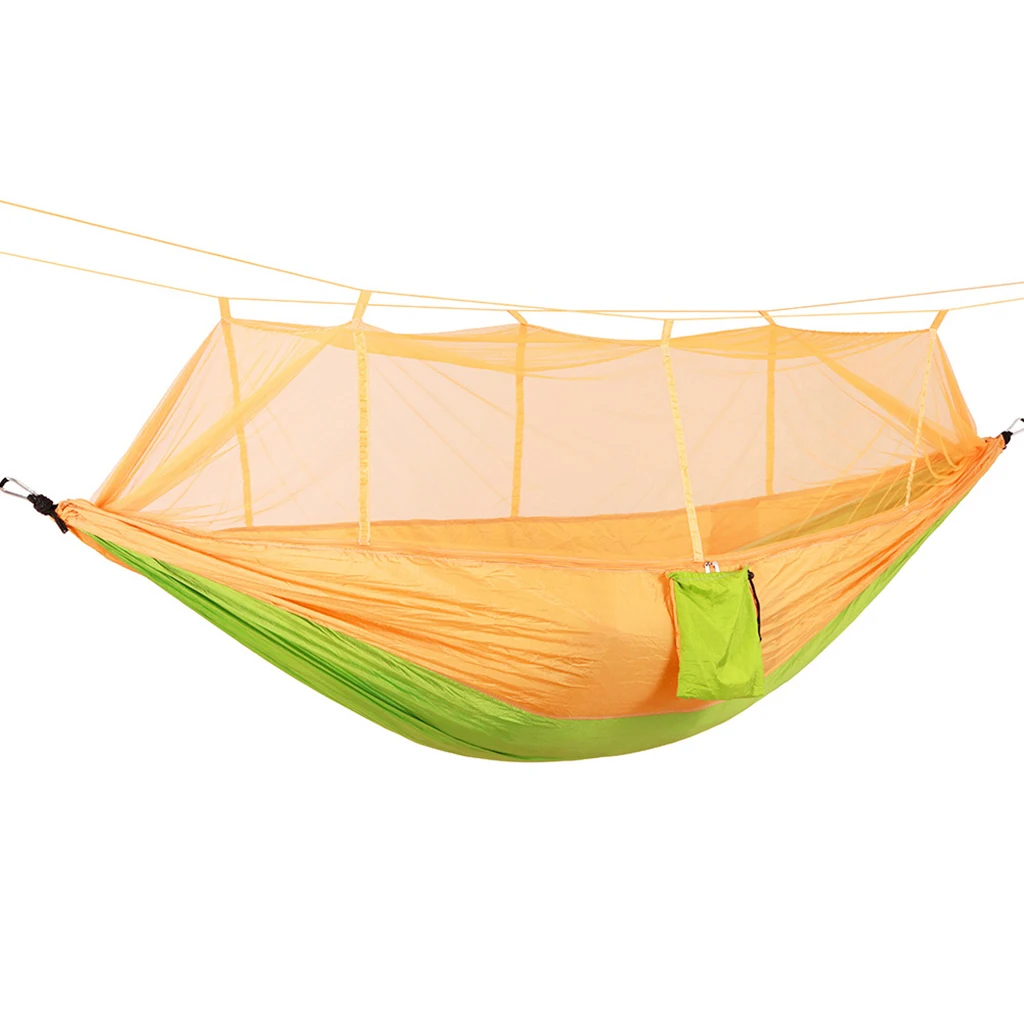 Portable Parachute Camping Hammock with Mosquito Net for Backyard Backpacking