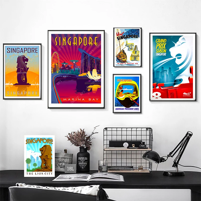 Wall Decals & Murals Home Décor Wall Sticker Singapore City Landscape