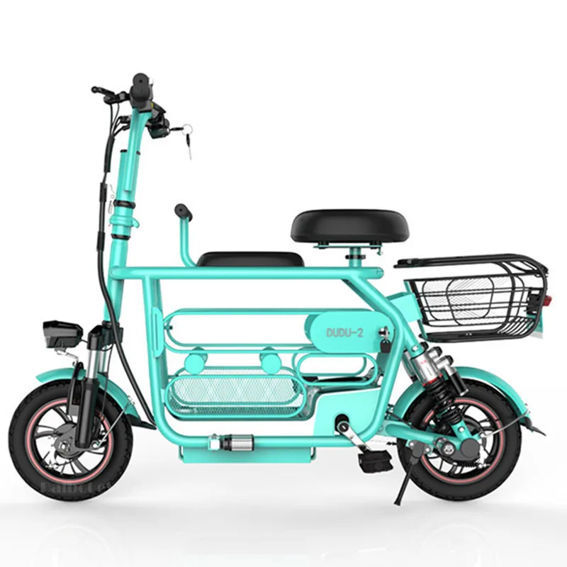 Daibot Folding Electric Bike 400W 48V Electric Bicycle Max Range 85KM Seat WhiteBlue 2wheeled Electric Scooter For Adults Kids  (21)
