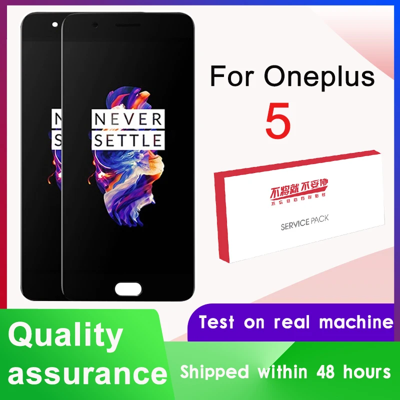 Testado 5.5 "tft/oled/amoled para oneplus 5 display lcd tela de toque digitador assembléia para 1 + 5 a5000 lcd painel substituição