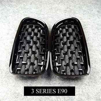 

Right+Left Diamond Style Front Kidney Grill Grilles Glossy Black For F52 F30 F48 F52 F10 G30 G11 F15 F16 tuning grille
