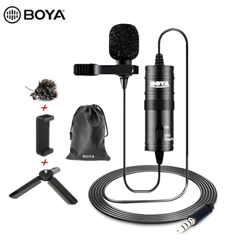 

BOYA BY-M1 Audio Video Record 3.5mm clip-on lapel lavalier microphone for camera Phone Android DSLR Podcast Camcorder Recorder
