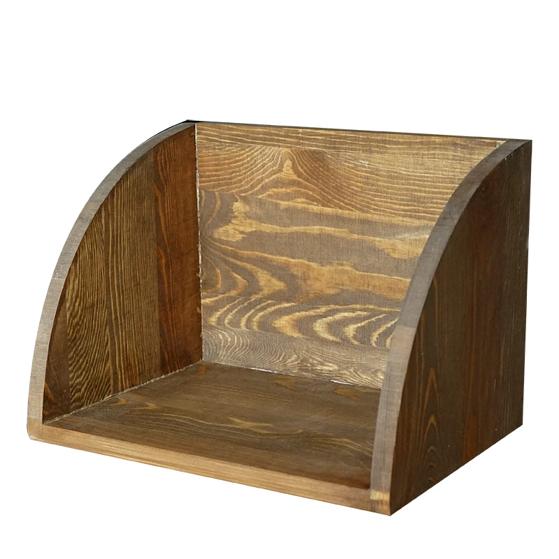 SWEETGO Wood storage racks brown/coffee candle holder tray home decoration accessories Corner shelf