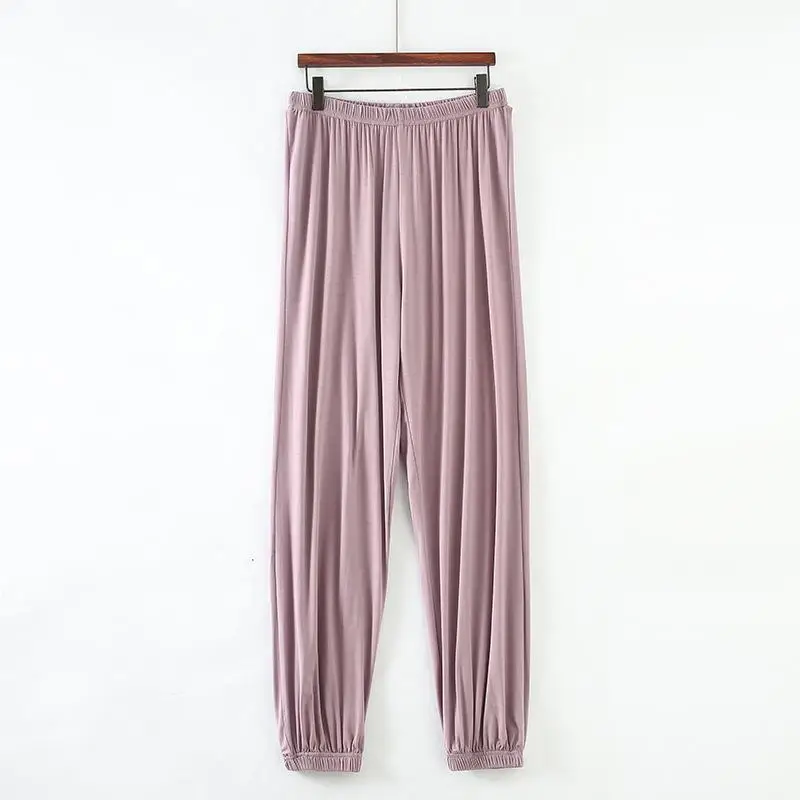 Purple Модальный материал свободные домашние брюки для женщин Lounge Pants 1333 - Цвет: Purple
