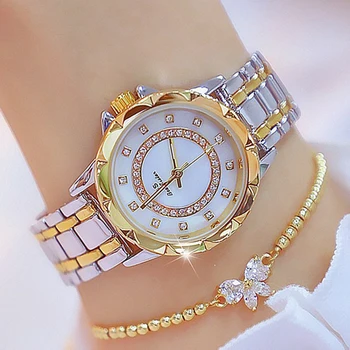 Diamond Women Watch Luxury Brand 2021 Rhinestone Elegant Ladies Watches Rose Gold Clock Wrist Watches For Women relogio feminino 1