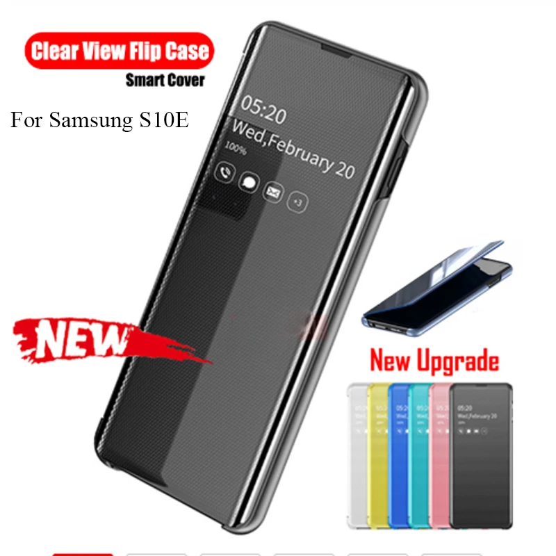 Новый Умный зеркальный флип чехол для Samsung Galaxy 10E полная защита прозрачный