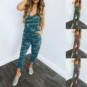 

Hirigin 2019 Women Sleeveless Jumpsuit Long Trousers Bodycon Playsuit Clubwear Long Party Jumpsuit