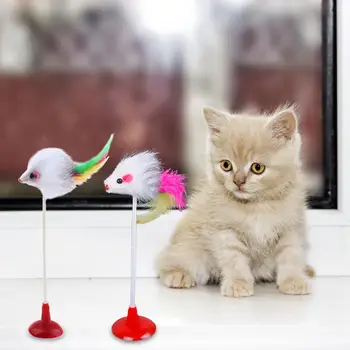 

Fashionable Funny Kitten Cat Toys Plush Catnip Sequin Feather Kitten Interactive Portable Fashionable Molar Cat Pet Toys