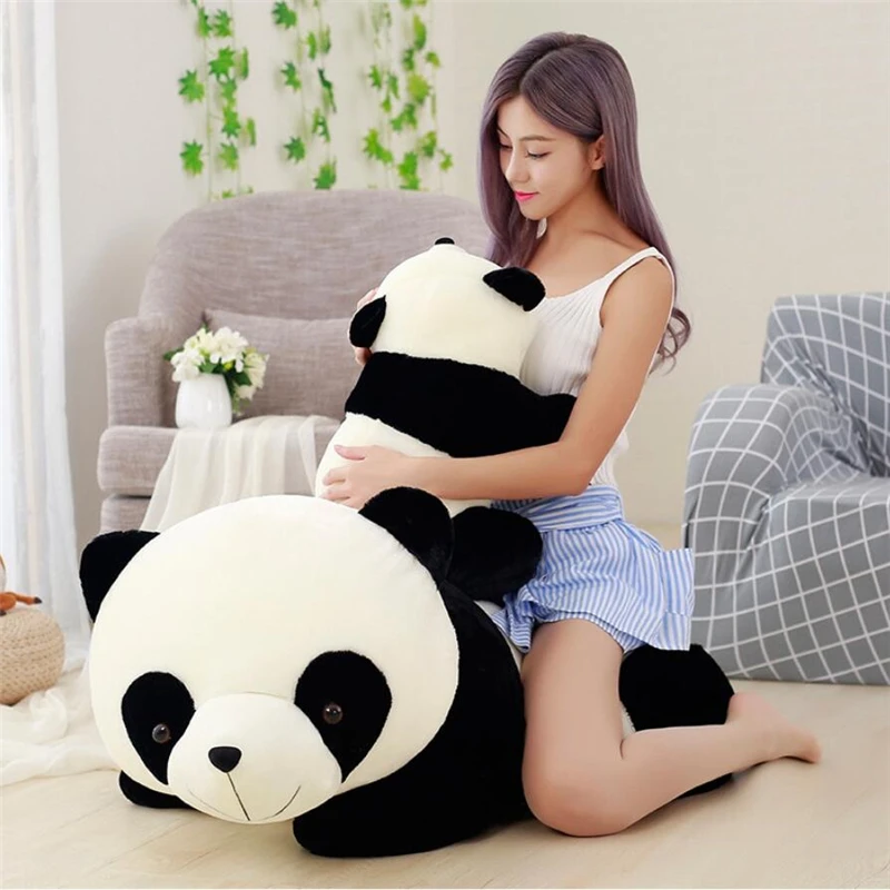 Милый ребенок большой гигантский медведь панда плюшевая кукла животные игрушка подушка мультфильм Kawaii куклы Девочки рождественские подарки