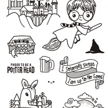 Гарри Поттер/прозрачные штампы для скрапбукинга/открыток/Детские Рождественские веселые украшения