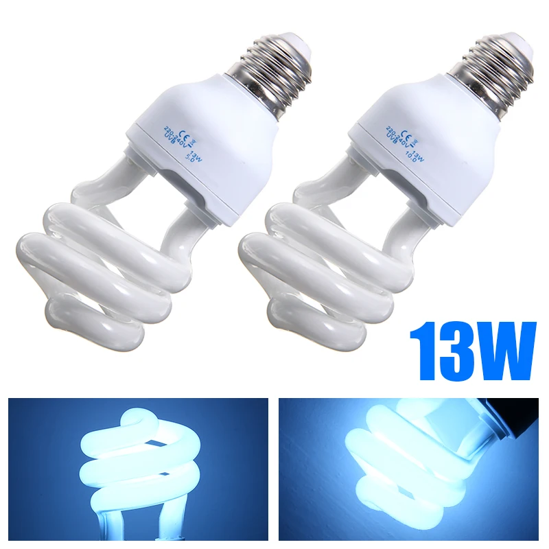 

13W UVB 5.0/10.0 Reptile Lamp Bulb Heat Lamp E27 Fluorescent Desert Terrarium Reptile Lamp Bulb for Turtle Lizard Snake