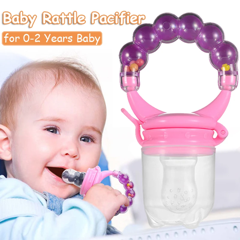 

Baby Pacifier Feeder Kids Infant Food Fruits Feeding Nipples Bottles Safety Silicone Pacifier for Babies Rattle Teether Pacifier