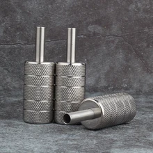 Дешевые 5 шт. 25x50 мм насадки для тату-трубки из нержавеющей стали с задней стволовой самоблокирующийся держатель для инструментов для нанесения татуировки машина комплект Татуировка Пистолет Аксессуары