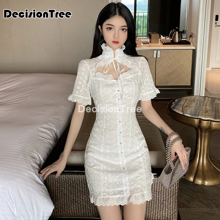 2021 китайское платье женское элегантное aodai длина до колена qipao vestidos вечерние
